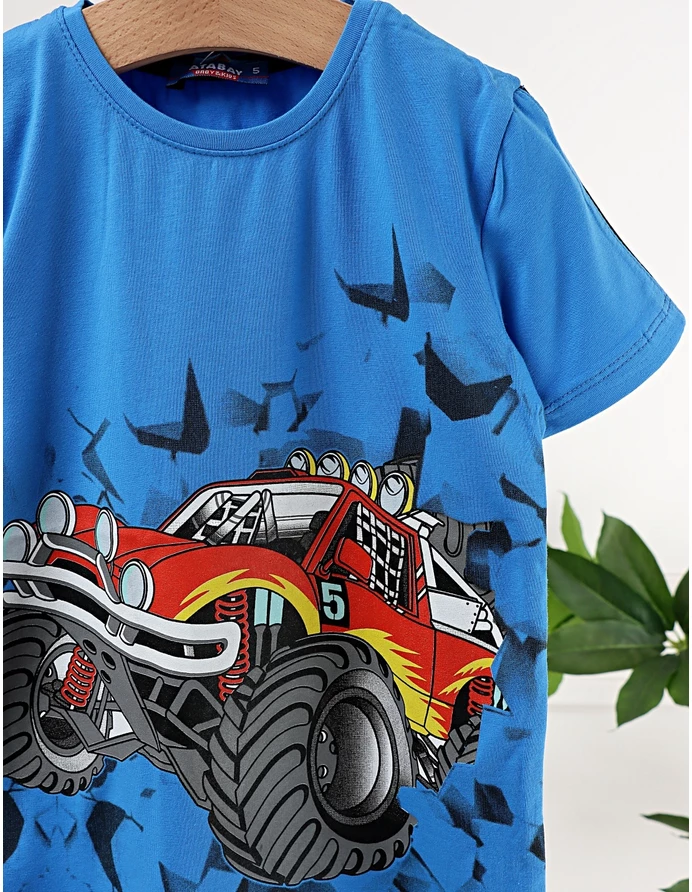 Tricou Monster Truck, cu albastru picture - 2