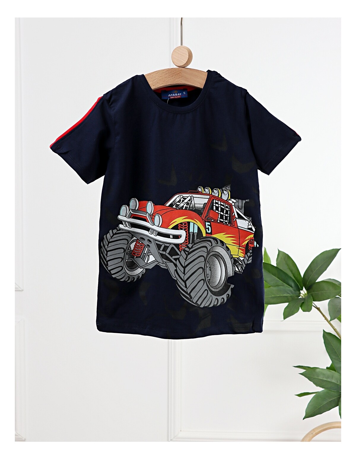 Tricou Monster Truck, cu bleumarin