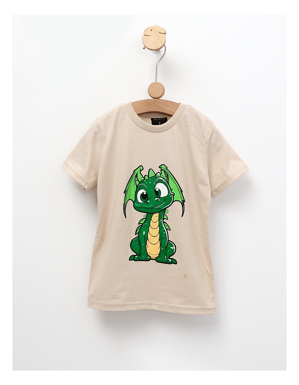 Tricou Moon Dragon, model bej
