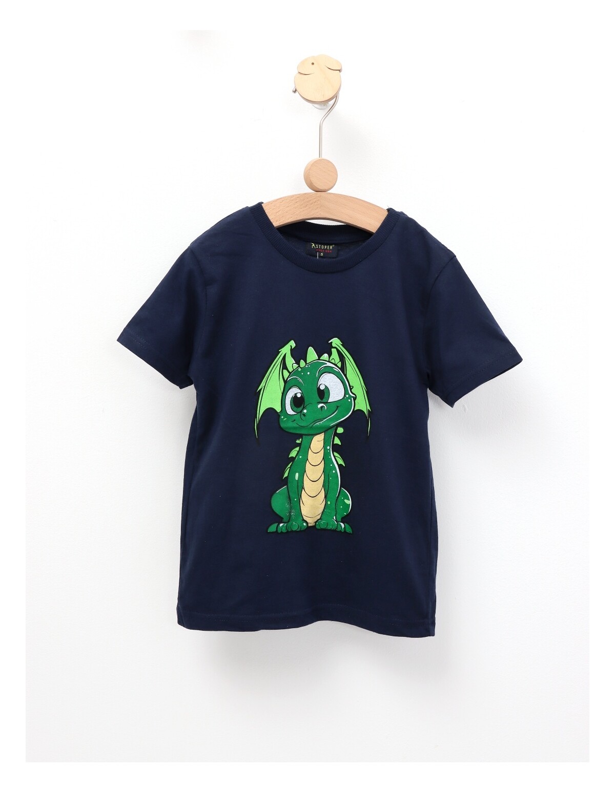 Tricou Moon Dragon, model bleumarin