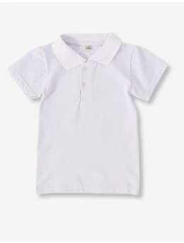 Tricou pentru baietei stil POLO model alb 1