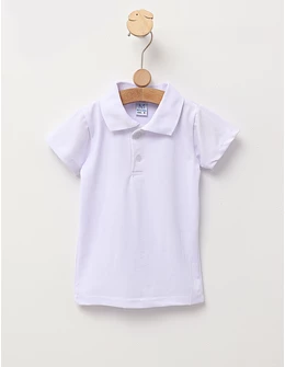 Tricou pentru baietei stil POLO model alb