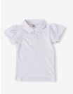 Tricou pentru fetite stil POLO model alb picture - 4