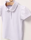 Tricou pentru fetite stil POLO model alb picture - 3
