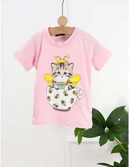 Tricou Pisicuta si Albine, roz