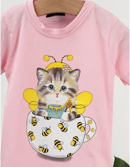 Tricou Pisicuta si Albine, roz