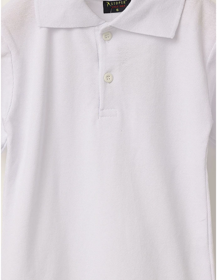 Tricou Polo Junior alb picture - 2