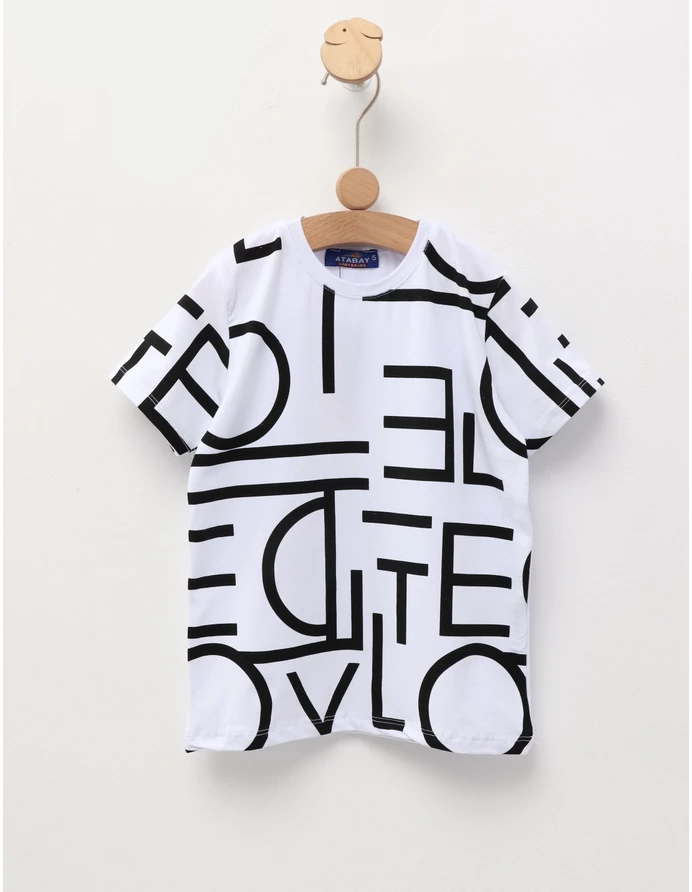 Tricou premium Litere, model alb picture - 2