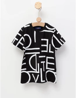 Tricou premium Litere, model negru