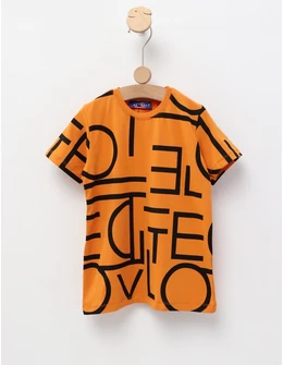 Tricou premium Litere, model portocaliu