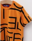Tricou premium Litere, model portocaliu picture - 2