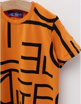 Tricou premium Litere, model portocaliu