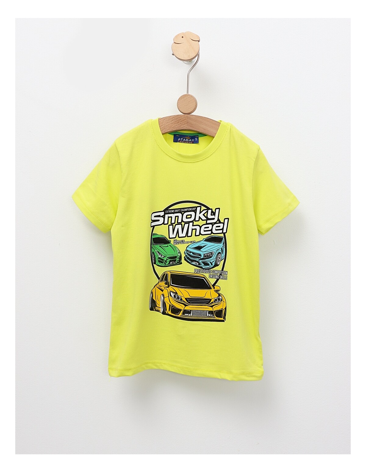Tricou Smoky Wheel, model galben