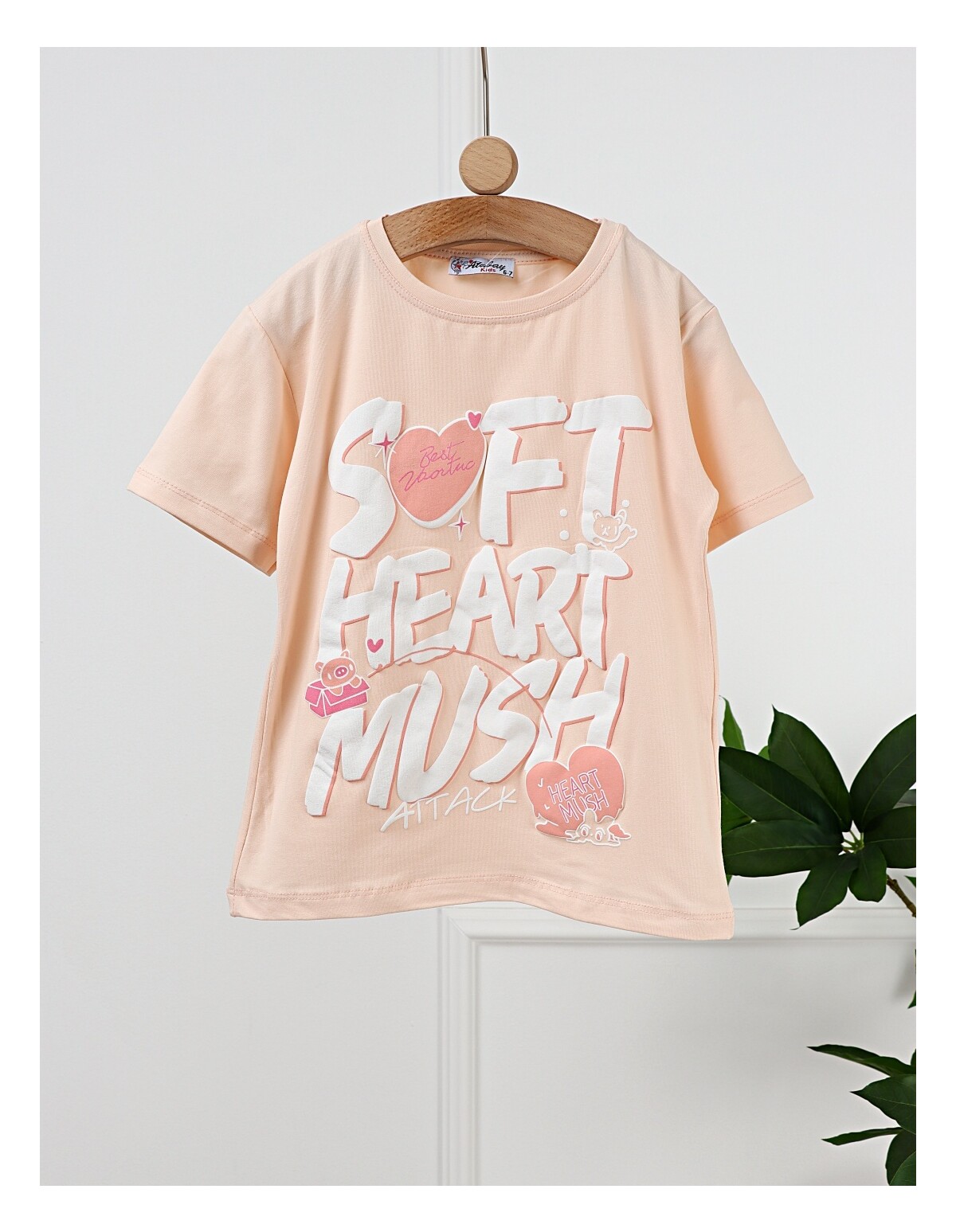 Tricou Soft Heart, model corai
