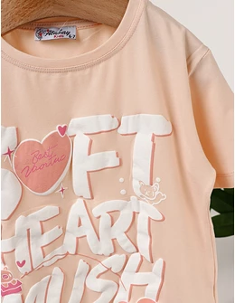 Tricou Soft Heart, model corai