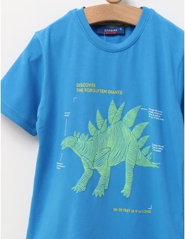 Tricou Stegosaurus, model albastru