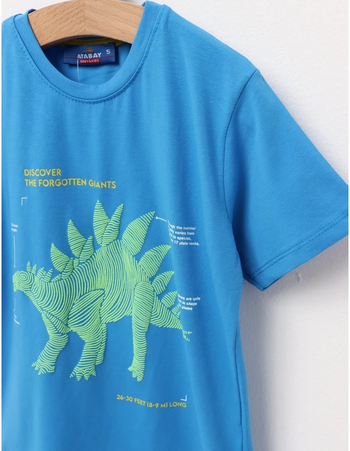 Tricou Stegosaurus, model albastru picture - 3