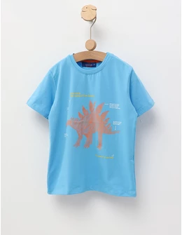 Tricou Stegosaurus, model blue