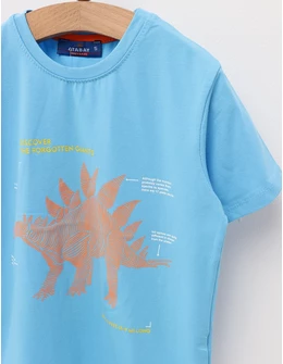 Tricou Stegosaurus, model blue