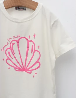 Tricou Summer Fun Times, alb