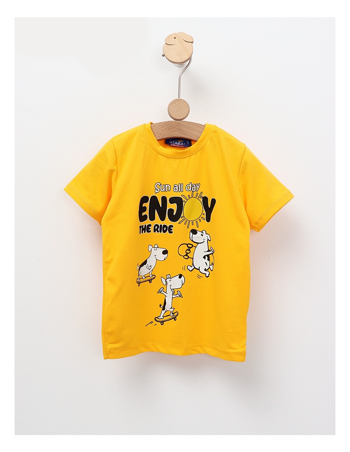 Tricou Sun All Day, Enjoy cu galben
