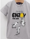 Tricou Sun All Day, Enjoy cu gri picture - 3