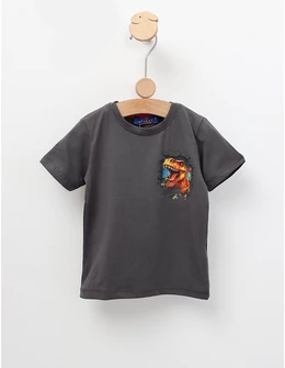 Tricou Tiranozaur REX, model gri-inchis