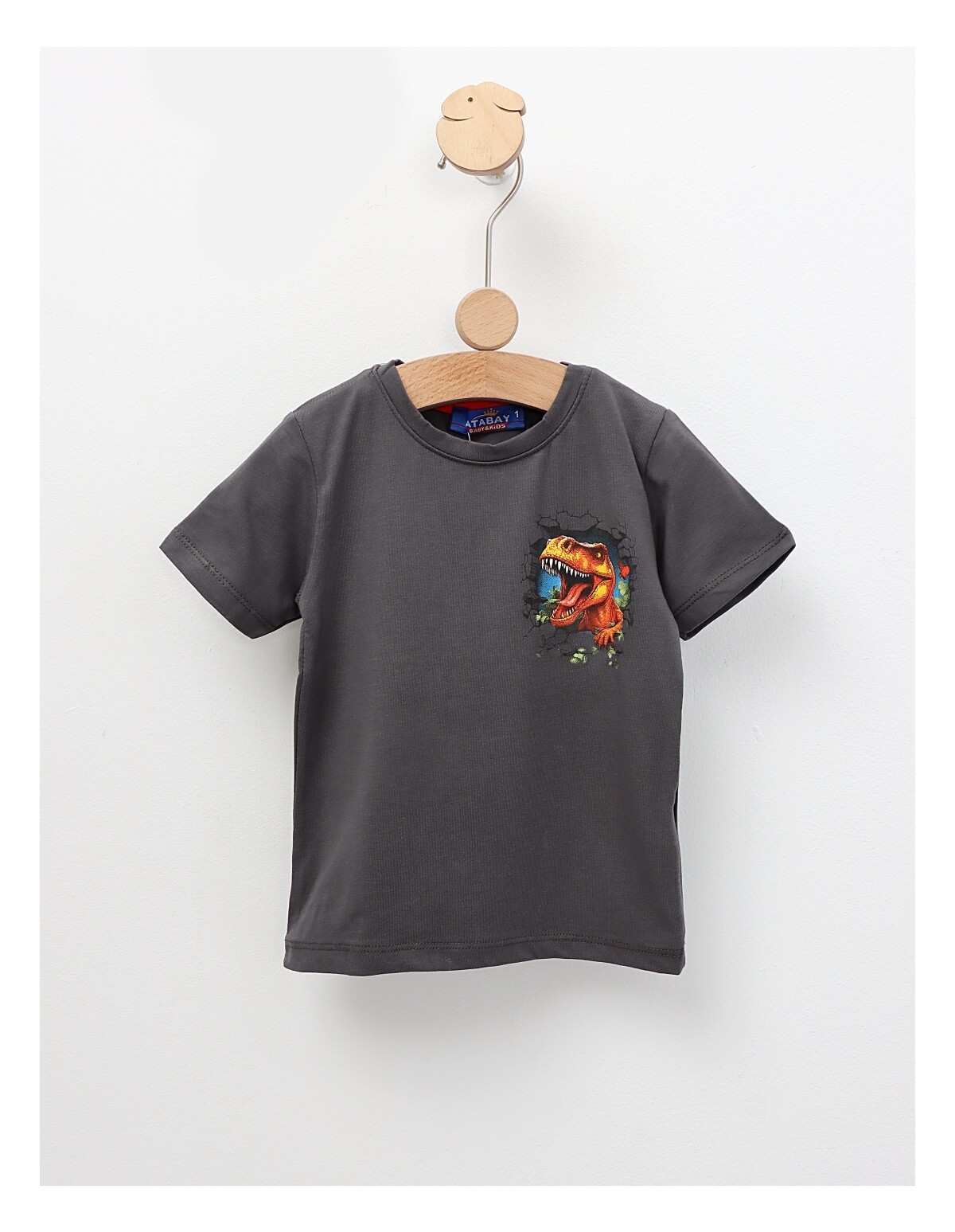 Tricou Tiranozaur REX, model gri-inchis