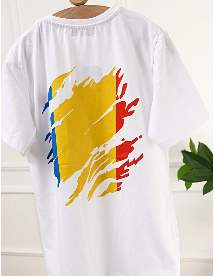 Tricou Tricolor Romania, alb picture - 4