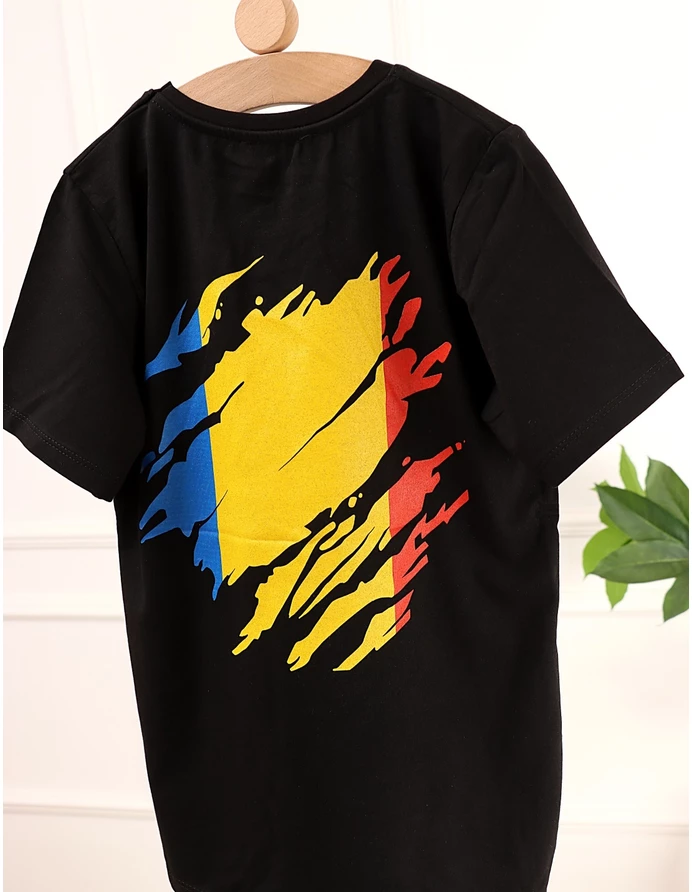 Tricou Tricolor Romania, negru picture - 2