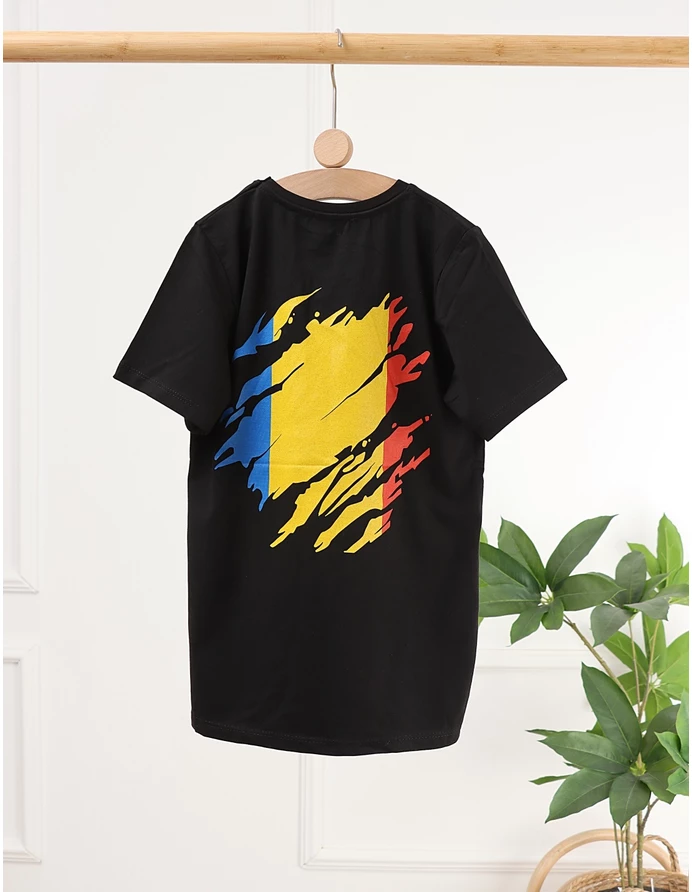 Tricou Tricolor Romania, negru picture - 4