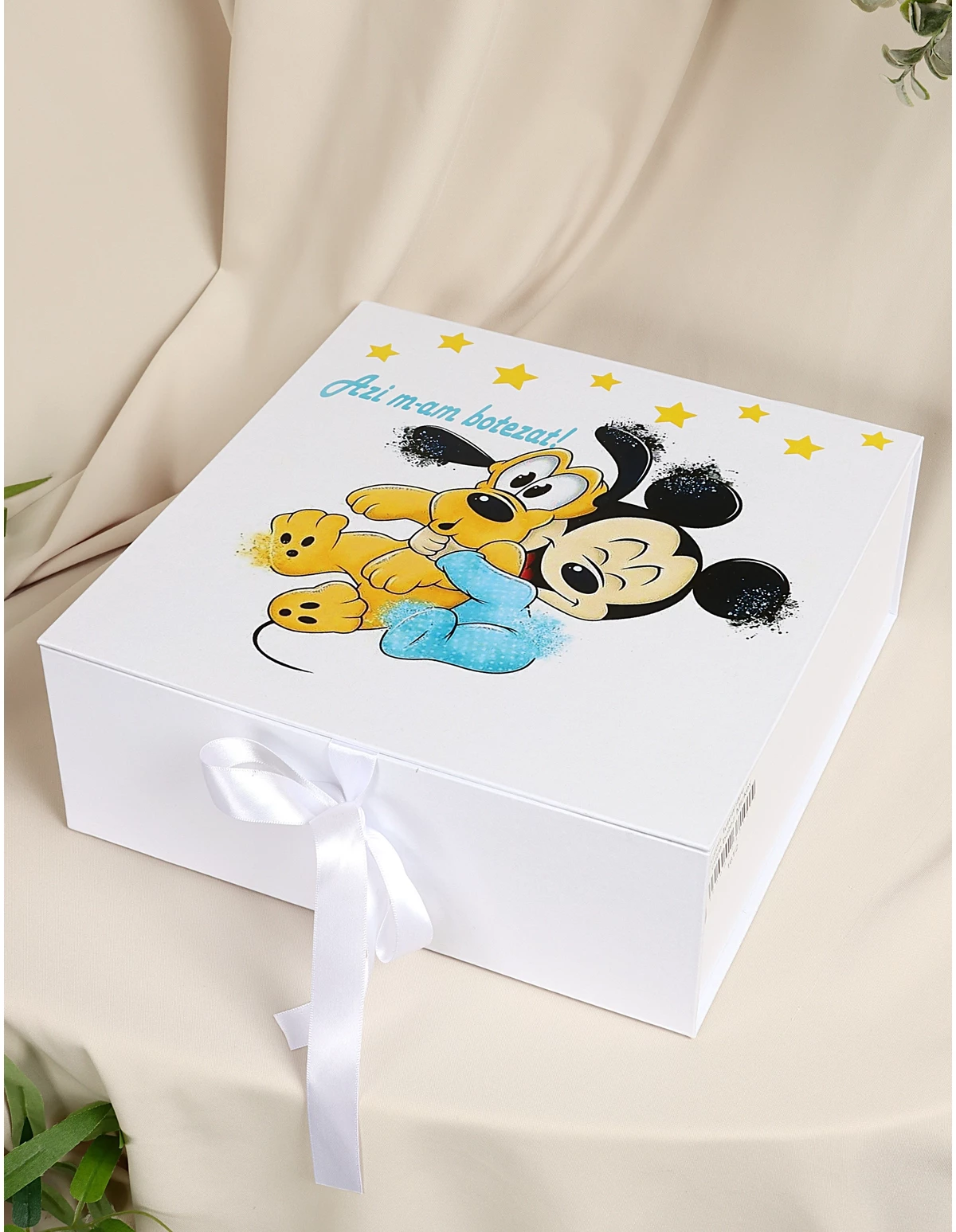 Trusou, lumanare si cutie botez Mickey