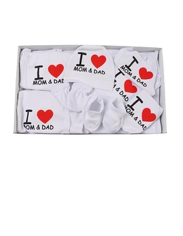 Trusou Nou Nascut, 10 Piese, Love Mom Dad