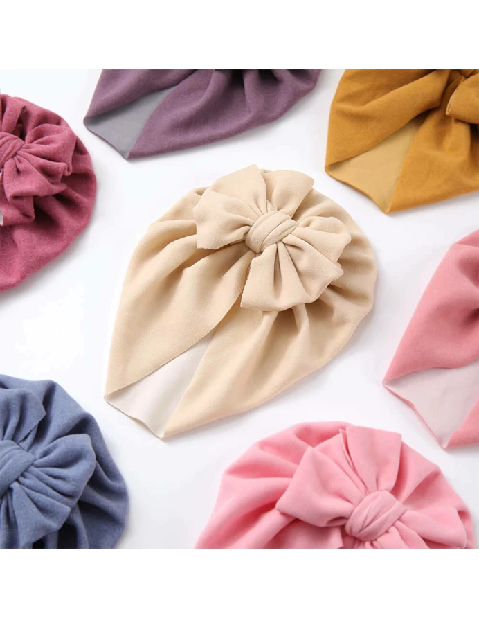 Turban cu fundita SELLY roz-prafuit MD7 picture - 6