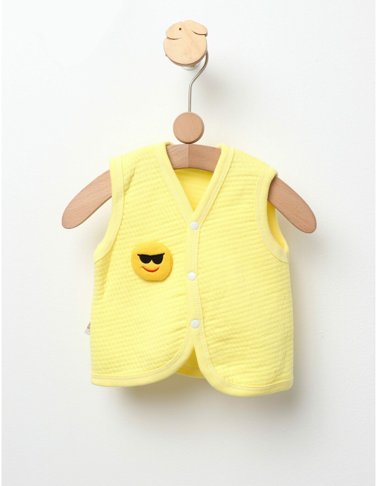 Vesta bumbac Emojy Smiley Glases galben