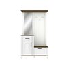 Antreu Skandi 110x42x200 cm Alb / Stejar Burbon picture - 2