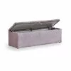 Bancă cu ladă de depozitare Visco, tapițată catifea, design elegant, 141x49x43 cm, roz picture - 5
