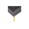 Bancă Velva, tapițată cu catifea și picioare aurii, 78x42x37 cm, gri picture - 6
