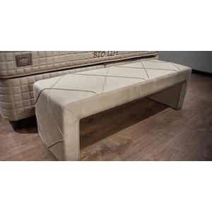 Băncuță Bio Life bej 120x36x36 cm tapițată, structură compactă