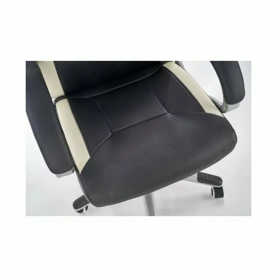 Scaun Barton, alb-negru 64x68x115 cm cu mecanism TILT picture - 6