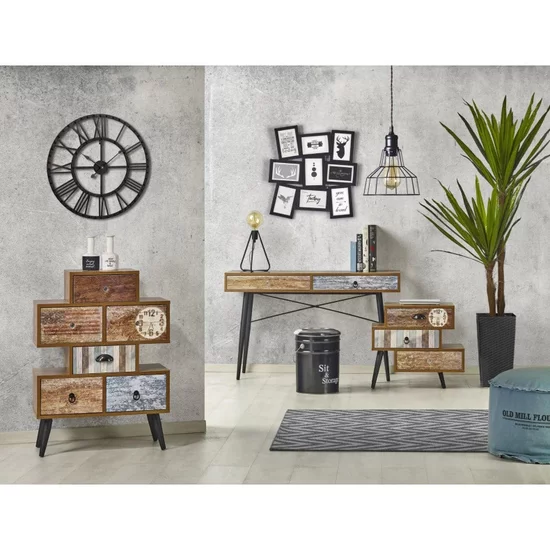 Birou Mezo B1, design vintage, PAL laminat, 120x39x73 cm, multicolor picture - 2