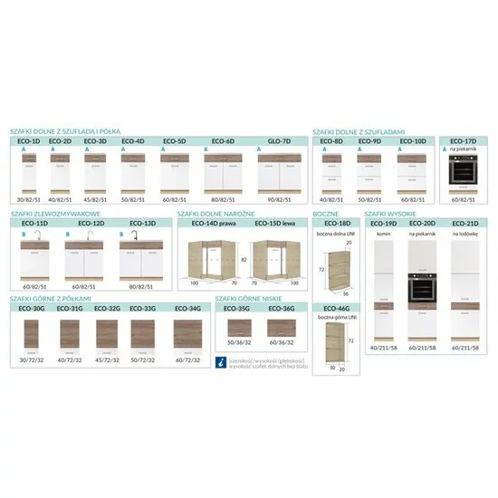 Bucătărie Econo C modulară cu fronturi MDF și PAL, blat termorezistent inclus, 2,60 m picture - 3