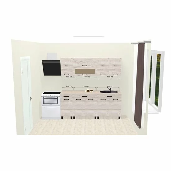 Bucătărie Iris -alb samoa - 280 cm, set modular, PAL melaminat picture - 4