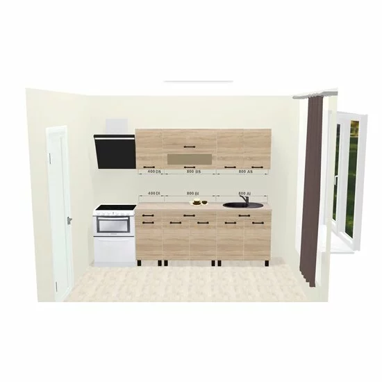 Bucătărie Iris Bardolino, set modular, PAL melaminat, 280 cm, Bardolino picture - 2