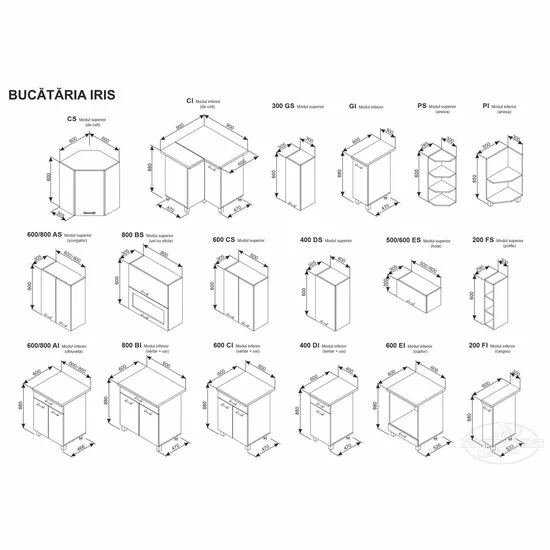 Bucătărie Iris Bardolino, set modular, PAL melaminat, 280 cm, Bardolino picture - 5