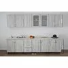 Bucătărie Modulară Kvadris, Fronturi Dune White, PAL Melaminat, 260 cm, Alb picture - 1