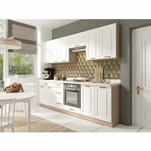 Bucătărie Smart A Plus, Modulară Cu Amortizoare, PAL Melaminat, 2.40 m, Alb