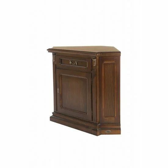 Bufet de Colț Diana, compact pe colț, masiv fag + panel + MDF furniruit nuc, 78x78x88 h cm, finisaj la alegere picture - 2