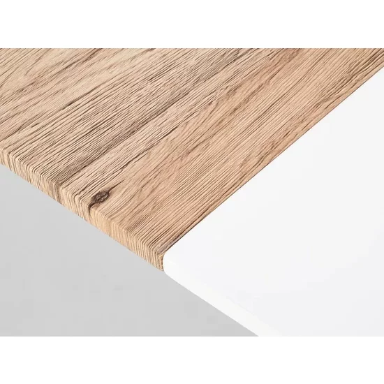 Masă Caliber extensibilă, albă 160-200x90x76 cm lucioasă picture - 5