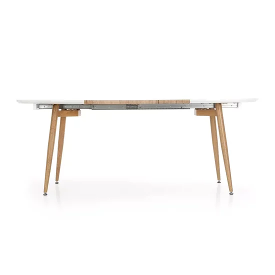 Masă Caliber extensibilă, albă 160-200x90x76 cm lucioasă picture - 3